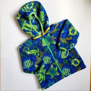 Patagonia Hooded Fleece Turtle Zip Up Jacket 12M